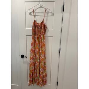 Fate Pink Floral Midi Dress